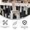 Emma and Oliver Nova Distressed Metal Stools with Backs and Polystyrene Seats for Indoor/Outdoor Use